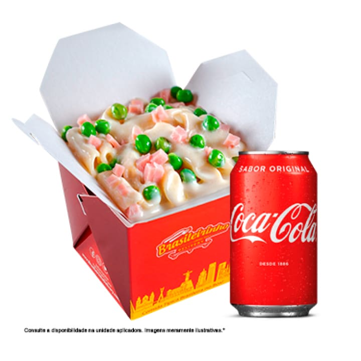 Combo Penne a Primavera e Coca-Cola
