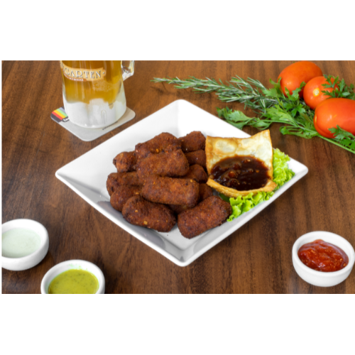 Croquete de Mandioca com Carne Seca