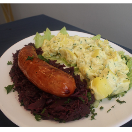 Schublig com Salada de Batata Alemã