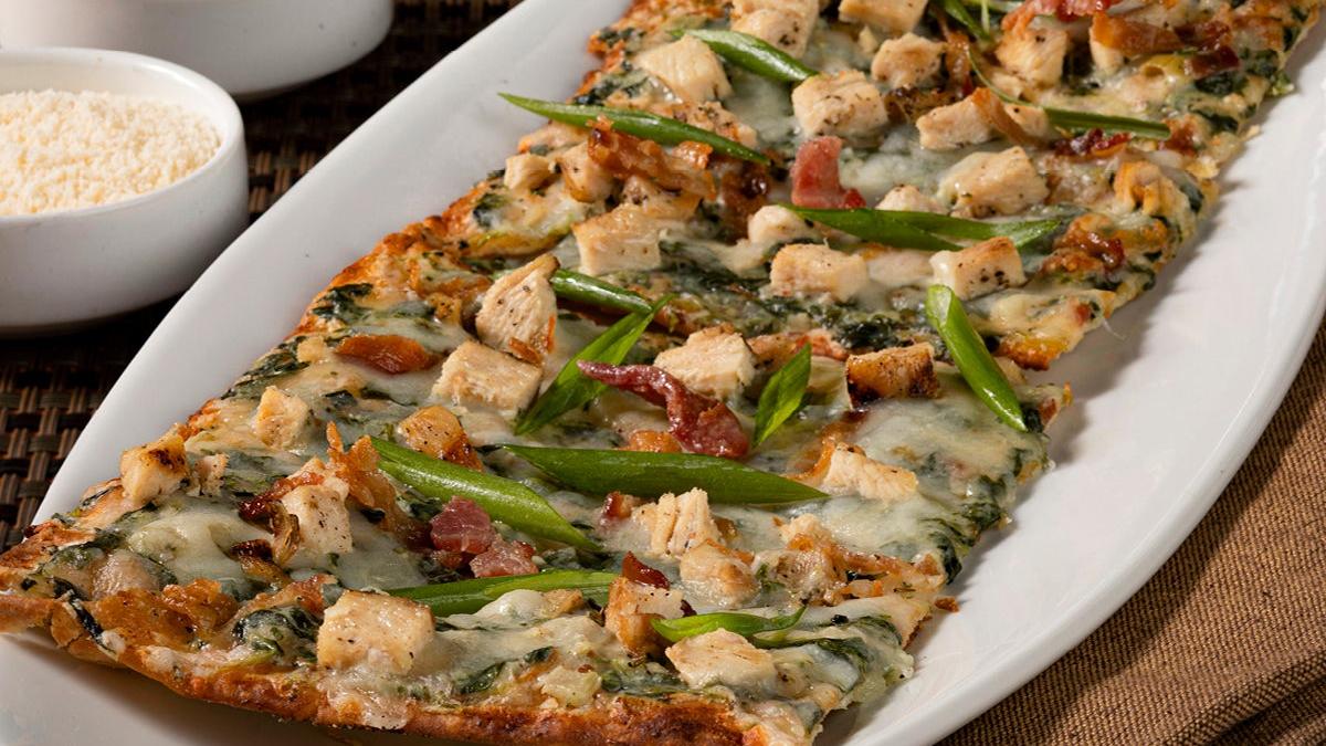 Chicken, Spinach and Bacon flatbread