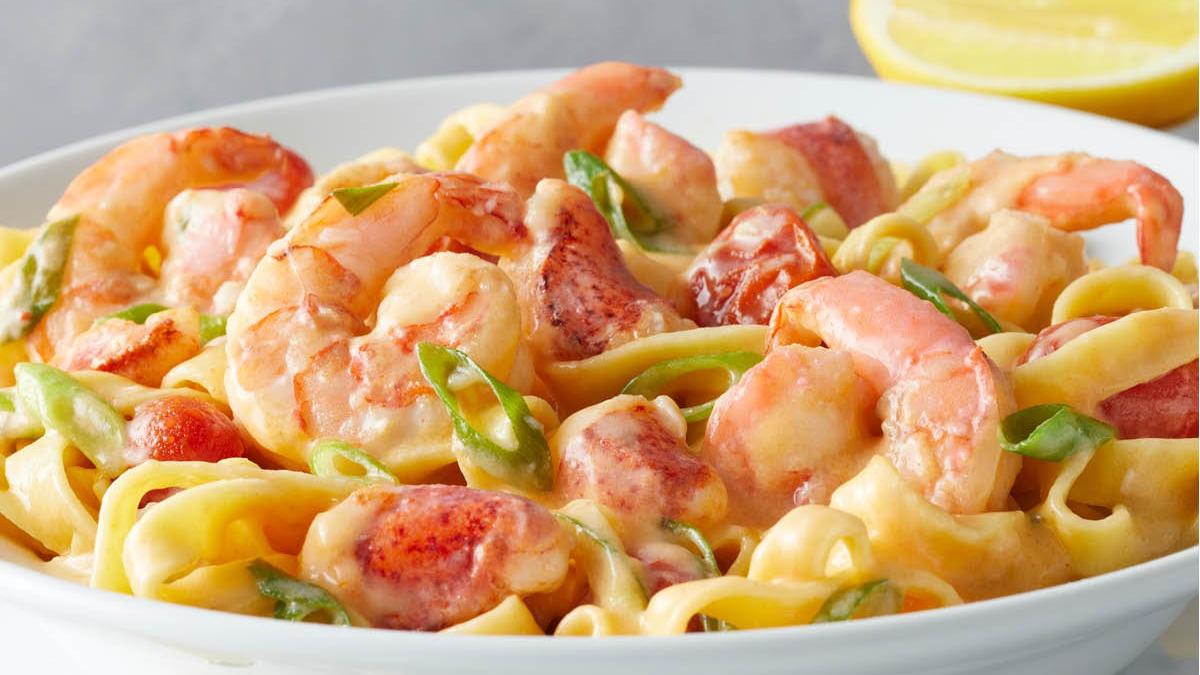 Lobster and Shrimp Fettuccine