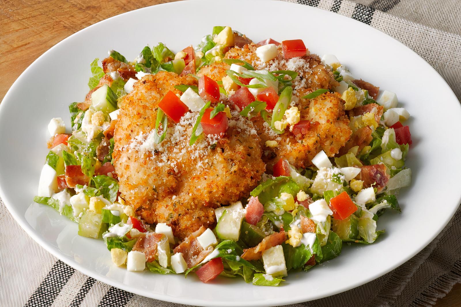 Romano-Crusted Chicken Salad