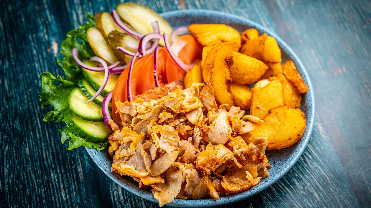 Kebab grillitud kanalihaga