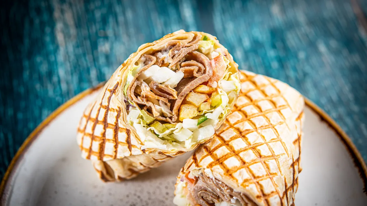 Shawarma veisilihaga keskmine