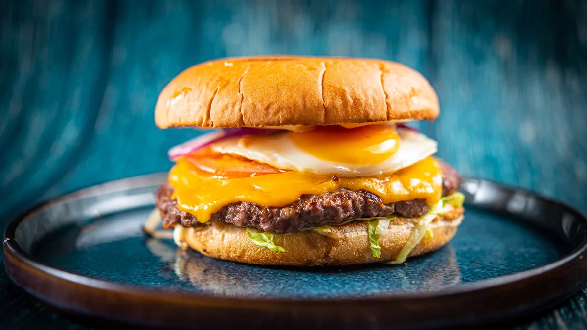 Veiseburger munaga