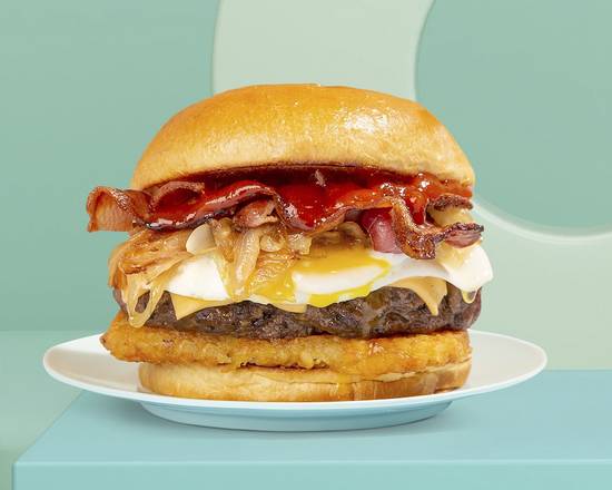 Meat Lovers Breakfast Burger