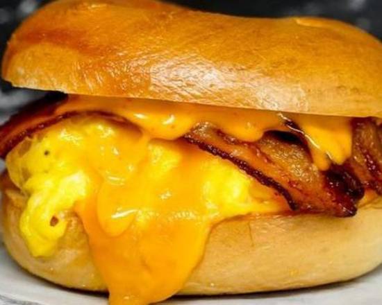 Bagel, Bacon, Egg, and Cheddar