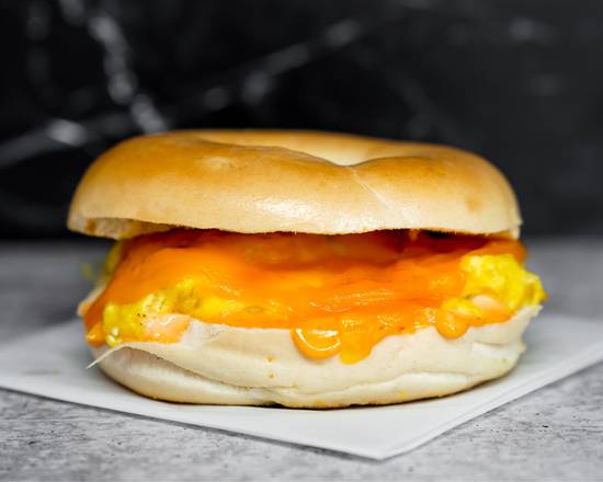 Bagel, Egg, and Cheddar
