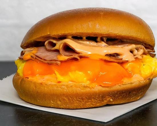 Brioche, Ham, Egg, and Cheddar