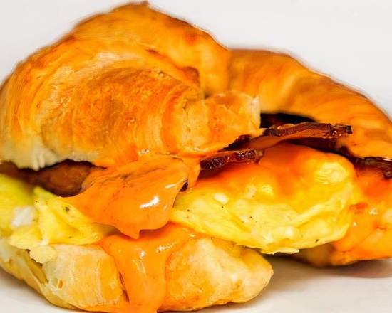 Croissant, Bacon, Egg, and Cheddar