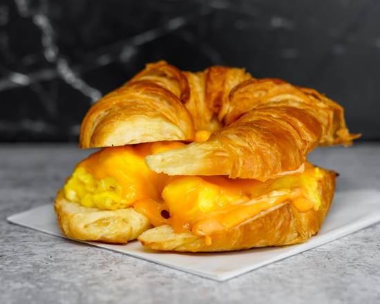 Croissant, Egg, and Cheddar