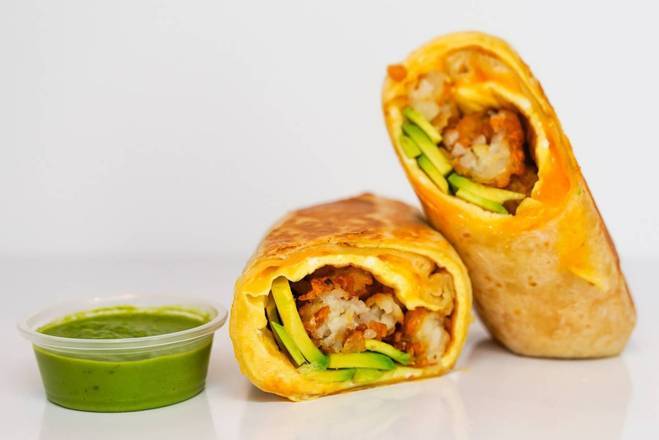 Avocado, Egg, and Cheddar Breakfast Burrito