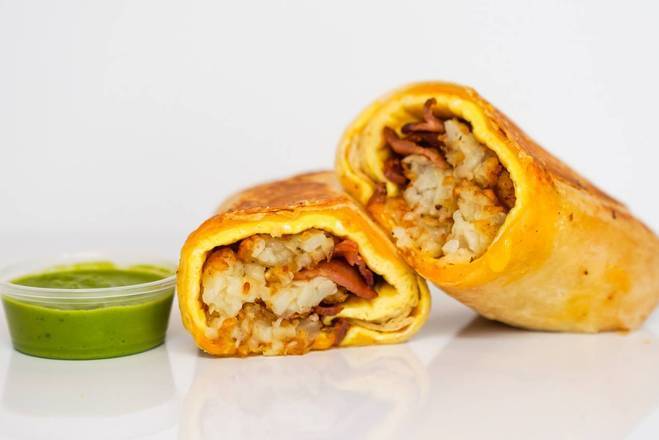 Bacon, Egg, and Cheddar Breakfast Burrito