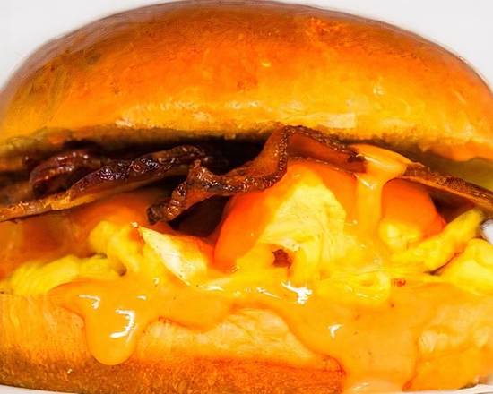 Brioche, Bacon, Egg, and Cheddar