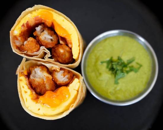 Bacon, Egg and Cheddar Burrito