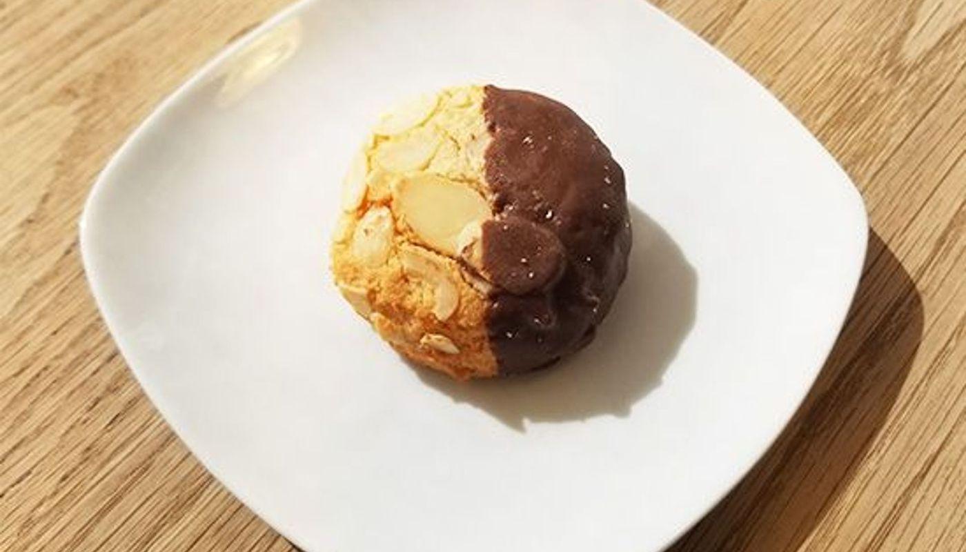 Chocolate Dipped Almond Cookie