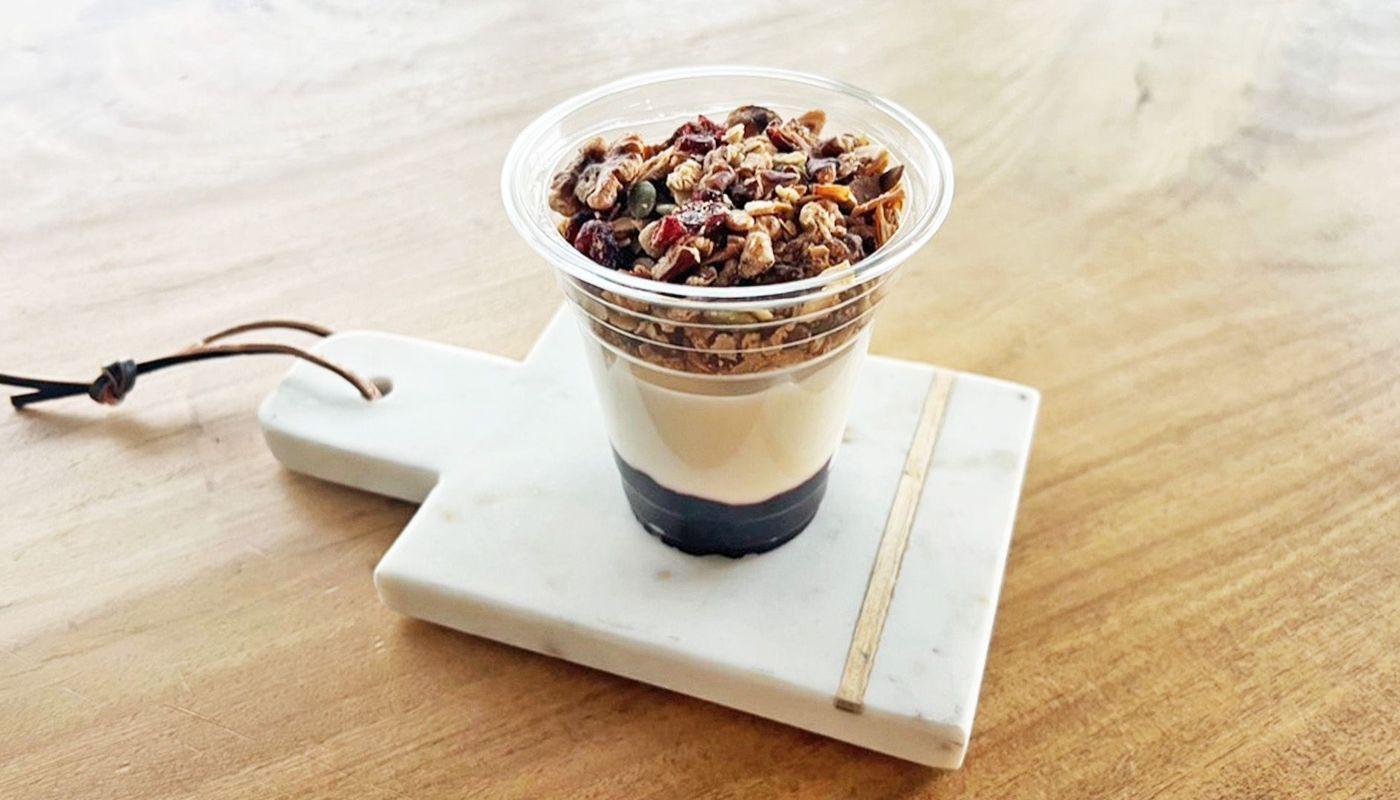 Yogurt Parfait with Blueberry Sauce