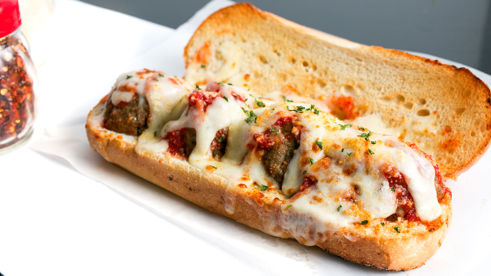 Meatball Parmigiana Sandwich