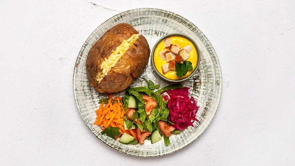 Bakad Potatis med Kycklingröra