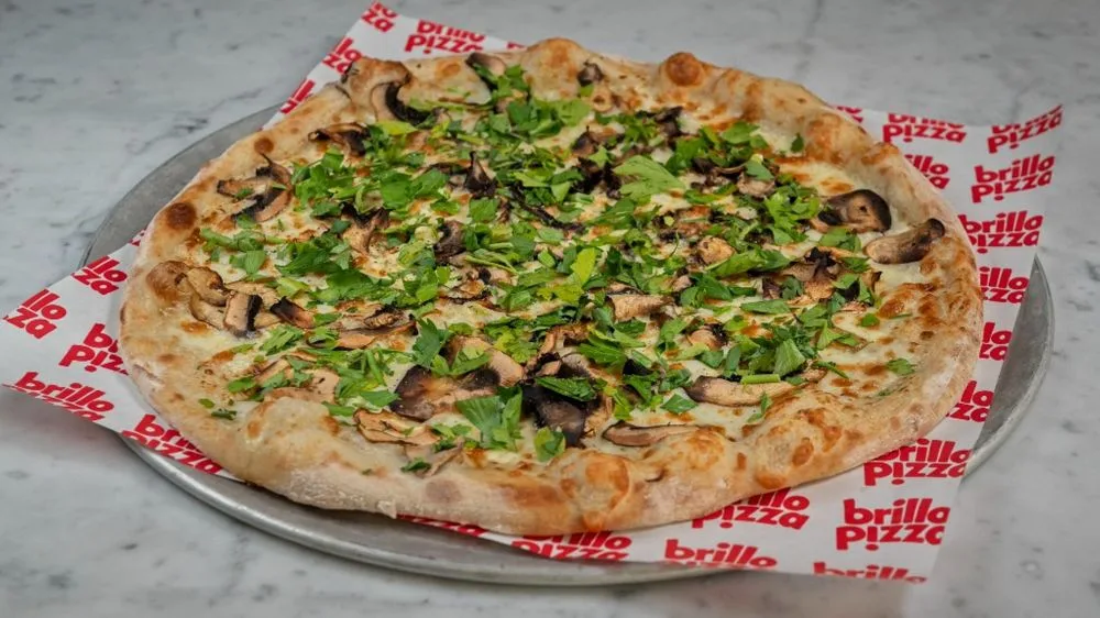 Svamp och Gruyère - Pizza