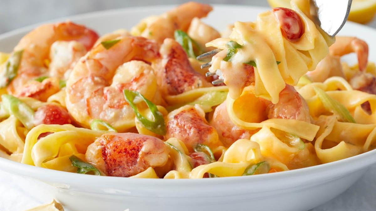 Lobster and Shrimp Fettuccine