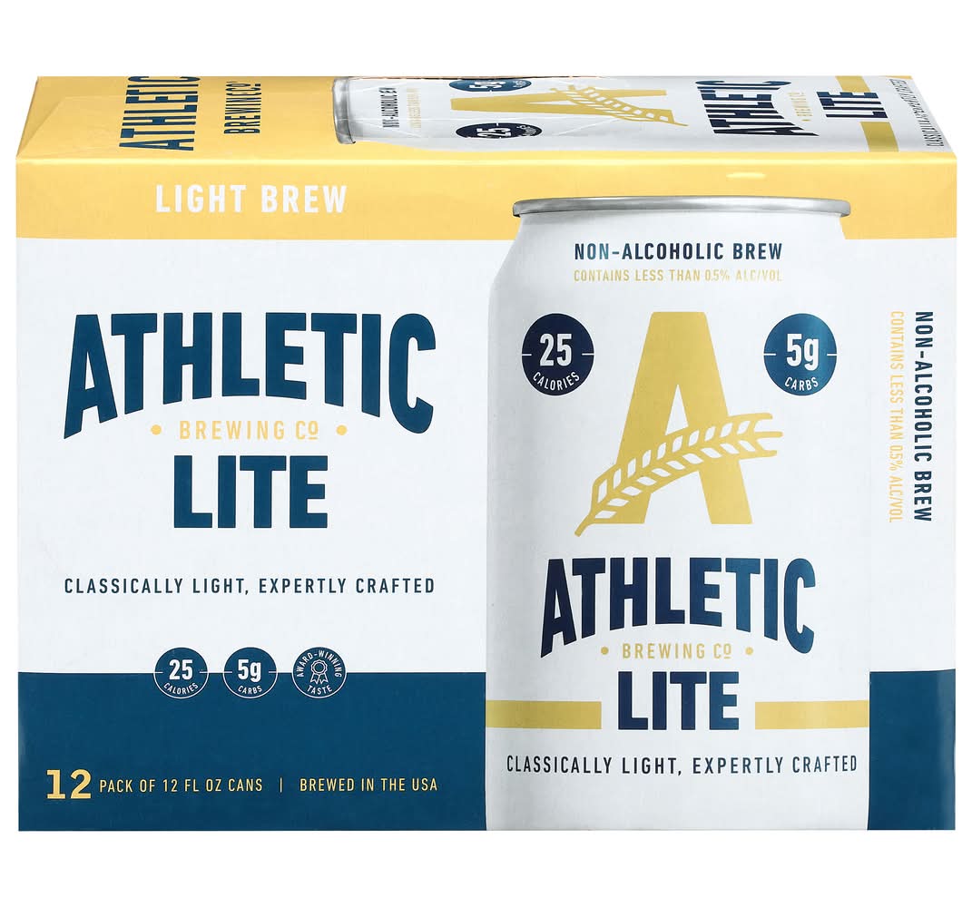 Athletic Brewing Co. Lite Non Alcoholic Beer (12 x 12 fl oz)