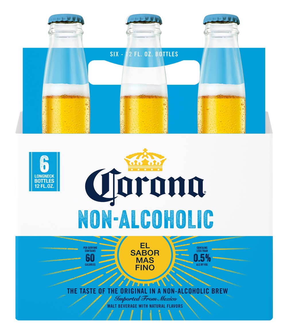 Corona Non Alcoholic Malt Beverage Beer (6 x 12 fl oz)