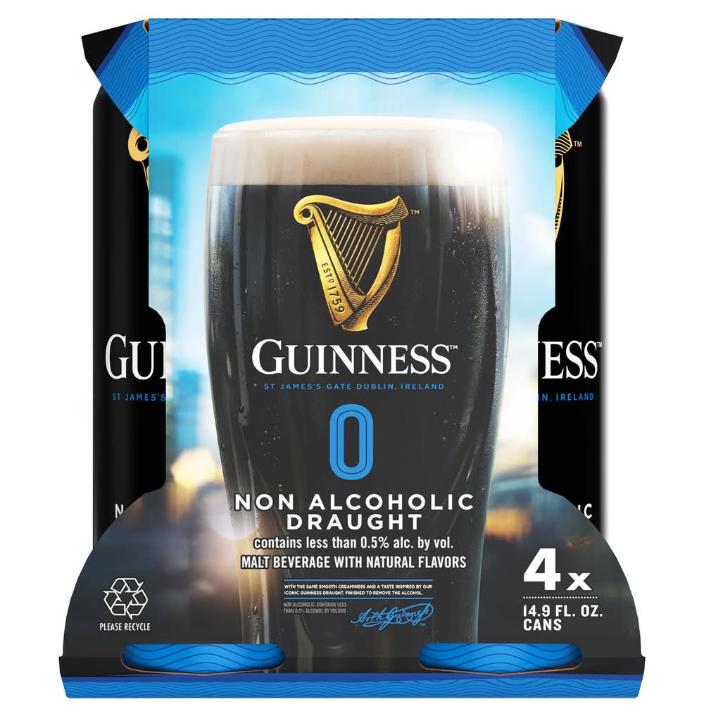 Guinness Non Alcoholic Draught Beer (4 x 14.9 fl oz)