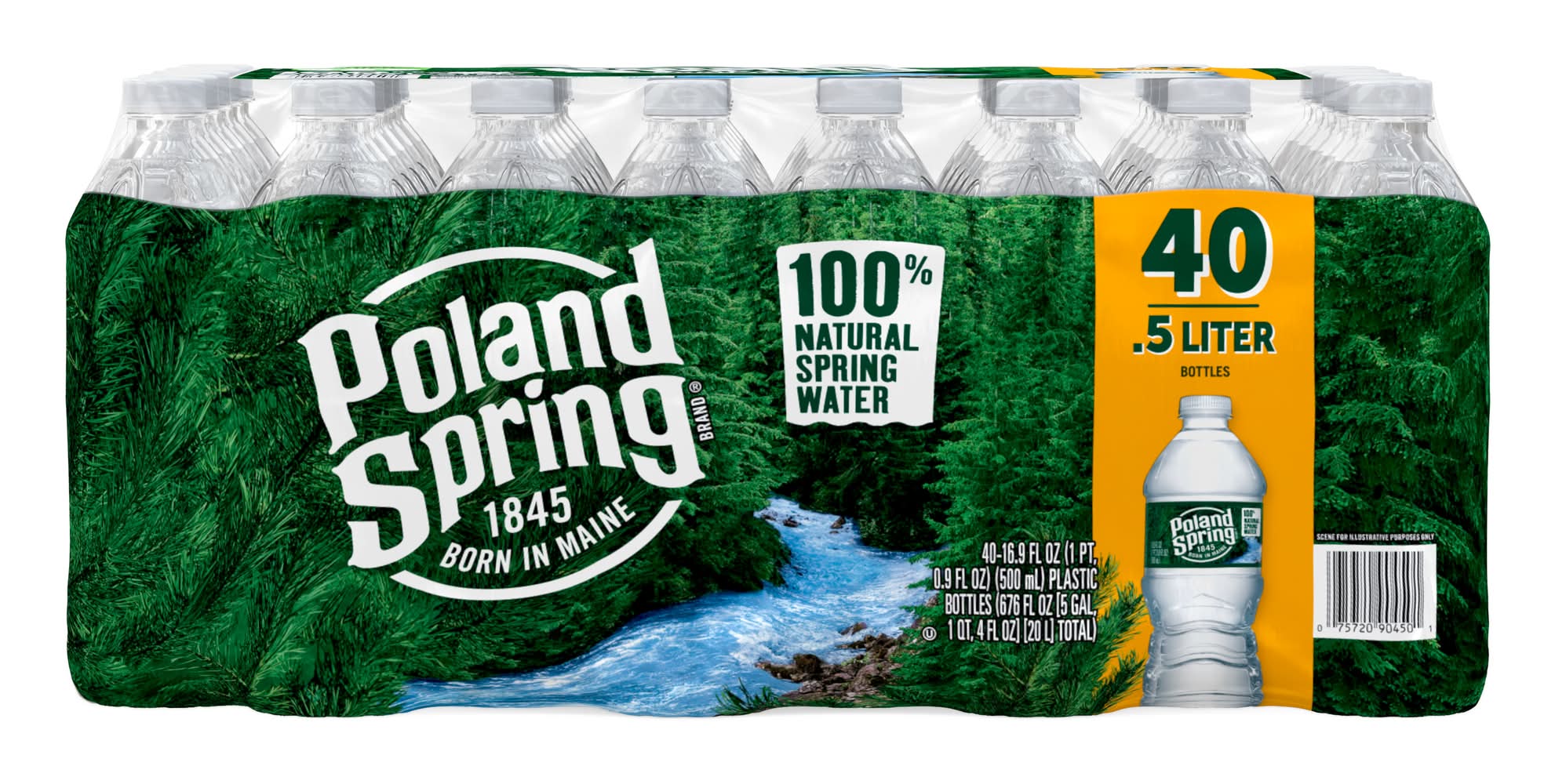 Poland Spring 100% Natural Spring Water (40 x 16.9 fl oz)