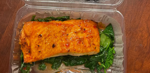 Sweet Chili Salmon and Spinach