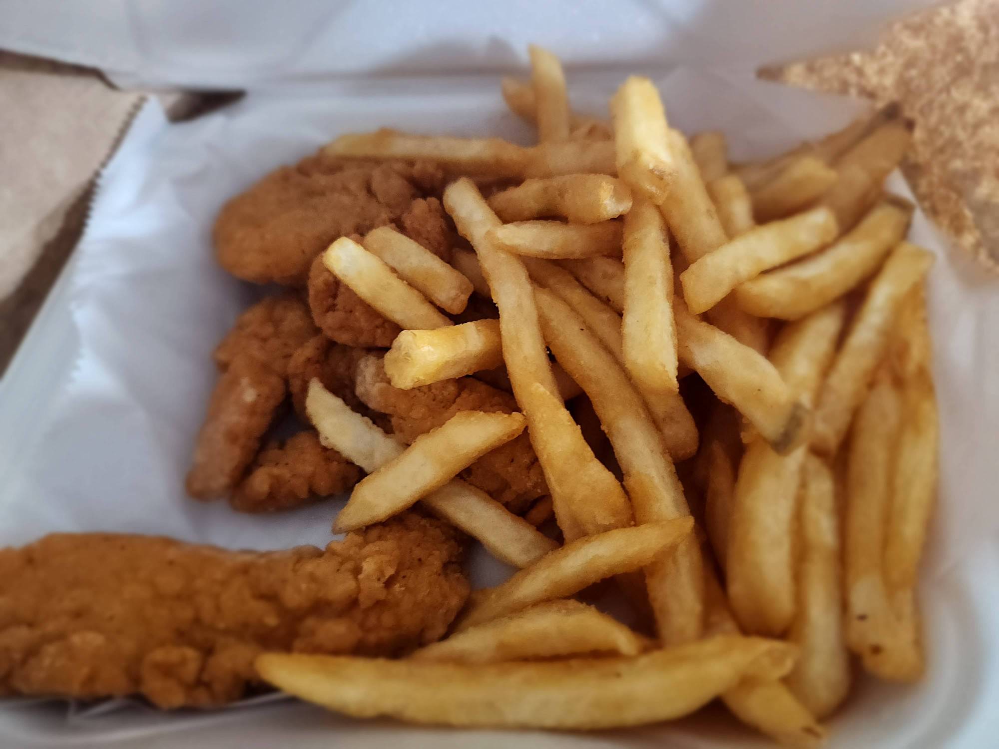 Chicken tenders with fries