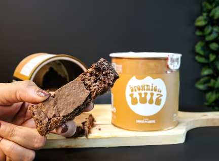 Casquinhas de Brownie com Doce de Leite