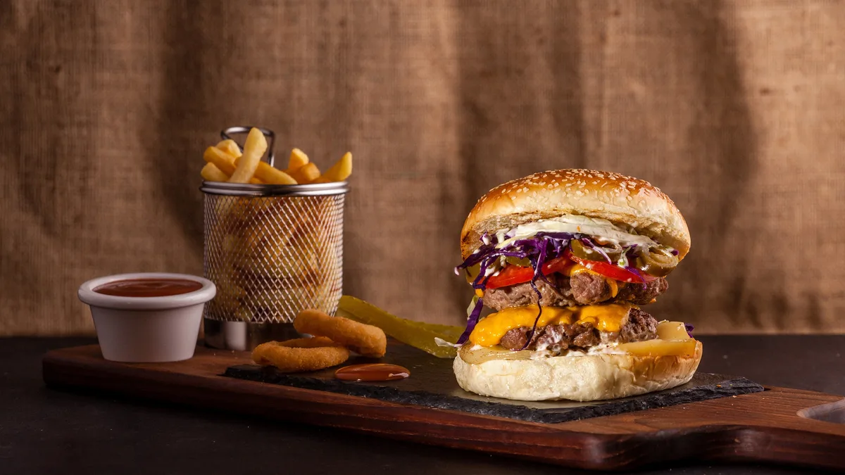 Double fire Burger