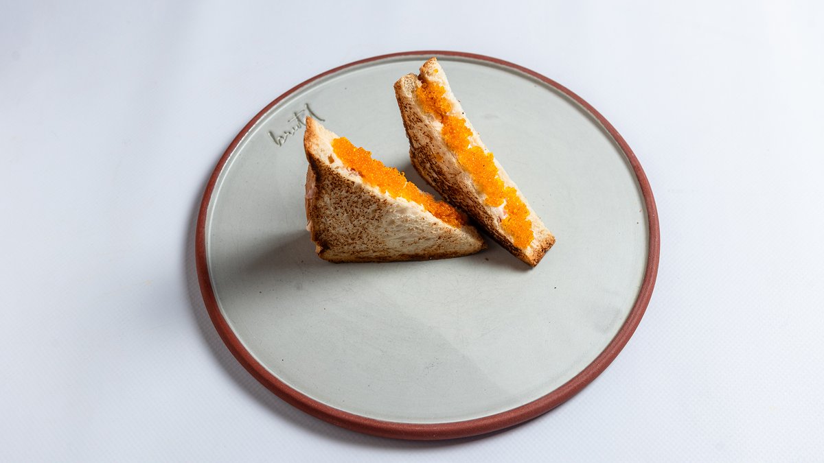 Salmon, Mascarpone and Red Turnip Toast