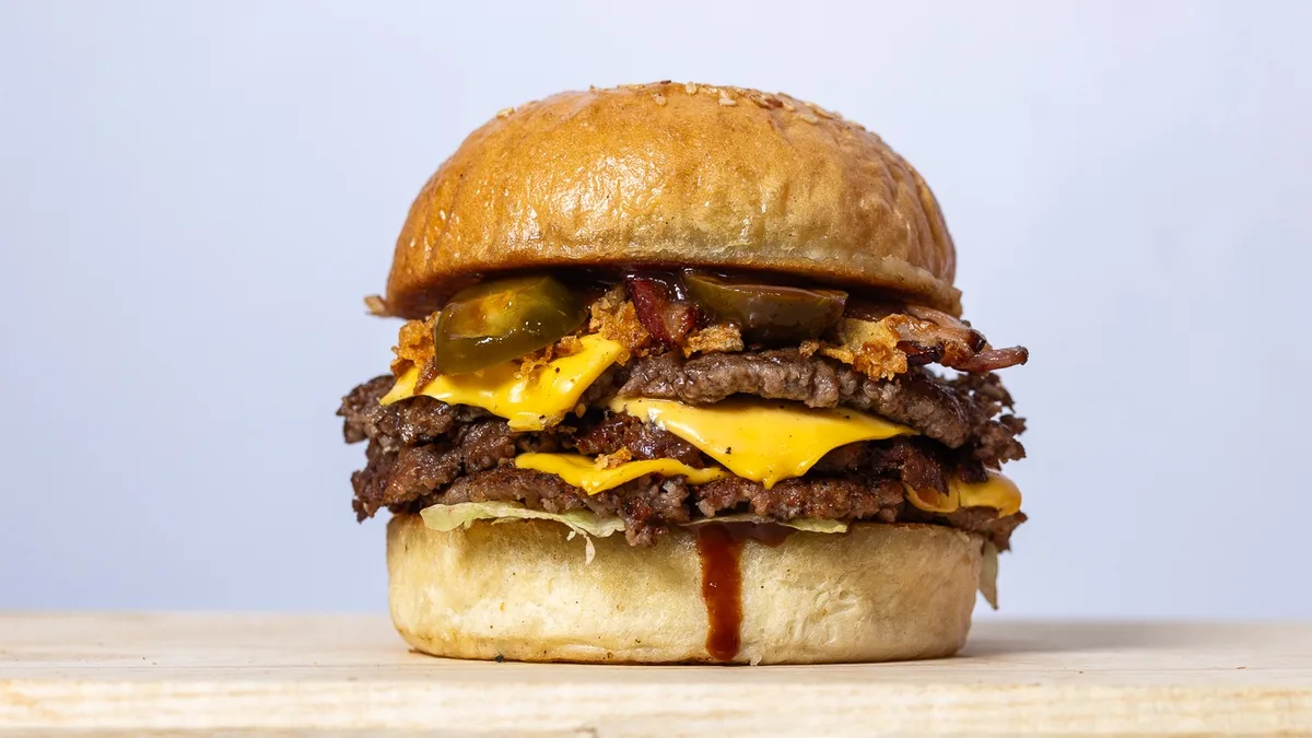BBQ jalapeno double burger
