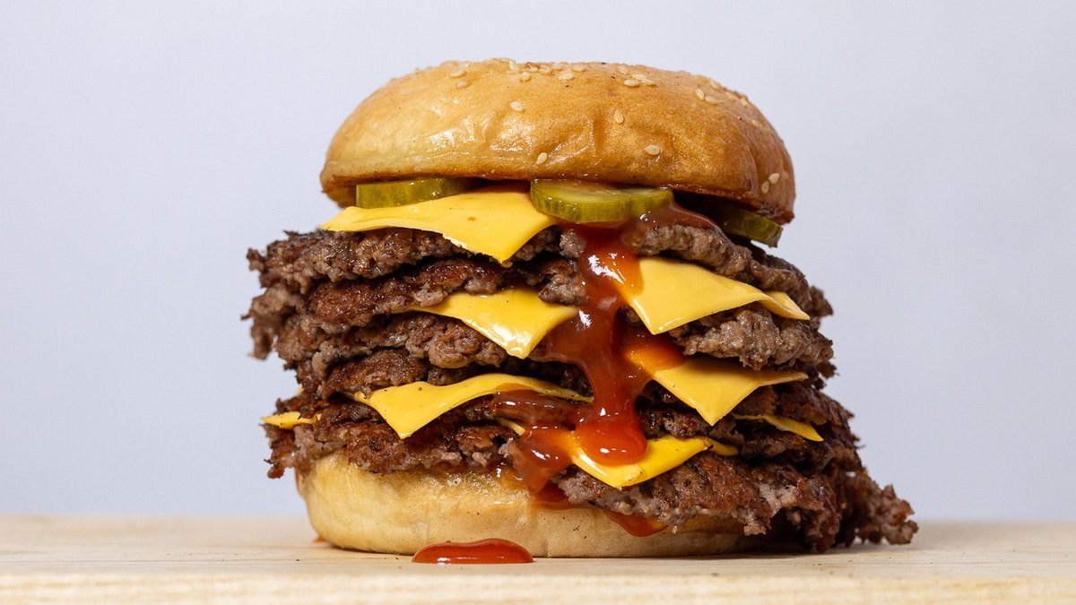Classic triple double burger