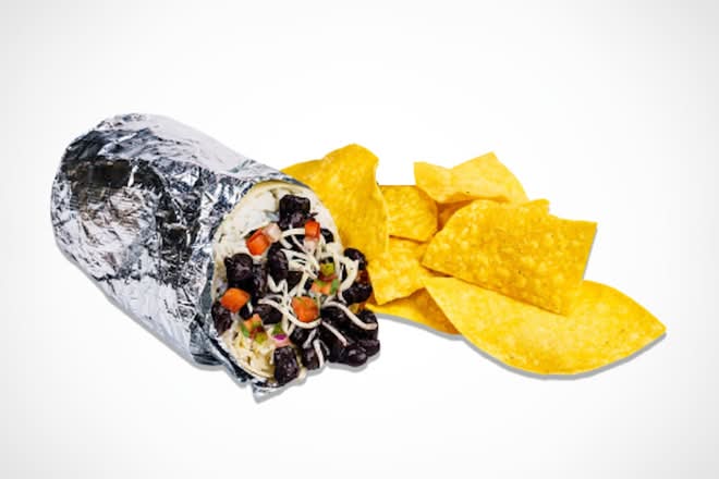 KIDS BEAN BURRITO and CHIPS