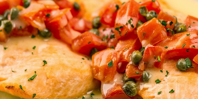 Salmon Sorrento Pan