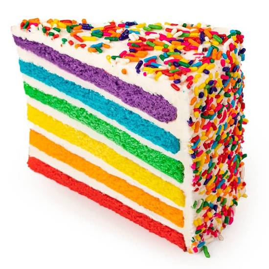 Buddy V's Vanilla Rainbow Cake Slice (12.33 oz)