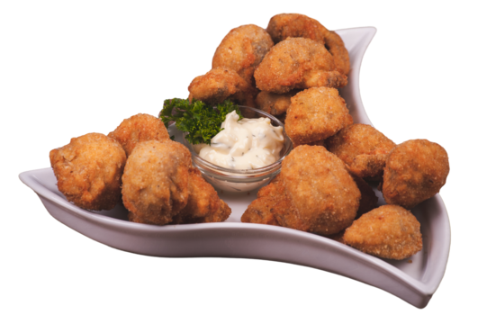 Breaded Mushrooms / Champignons Pannees