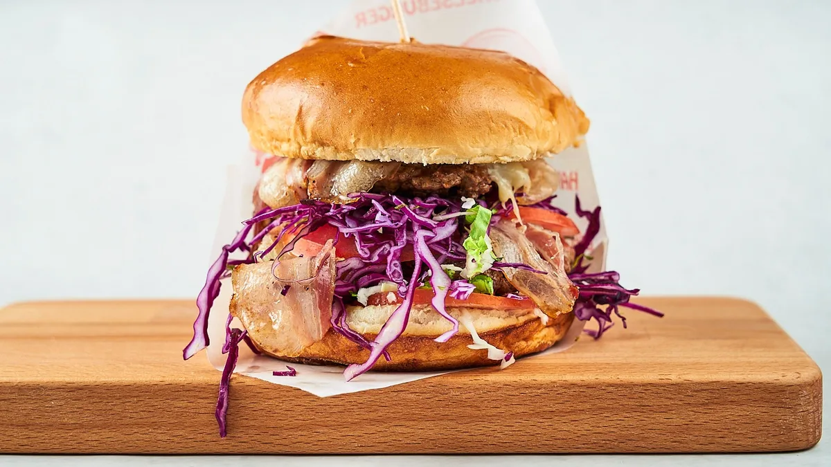 Buffalo smash burger + pommes frites