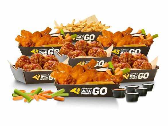 15 Boneless + 15 Bone-In Wings and Fries