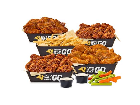20 Boneless + 20 Bone-In Wings and Fries