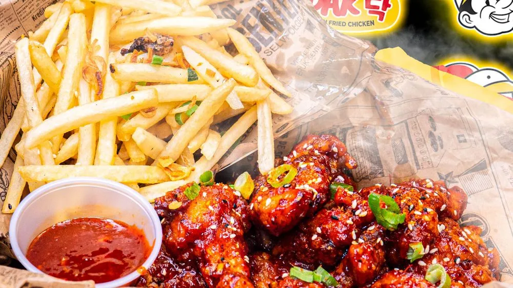 치즈불닭 Fire Chicken Combo 🔥🐔🍟
