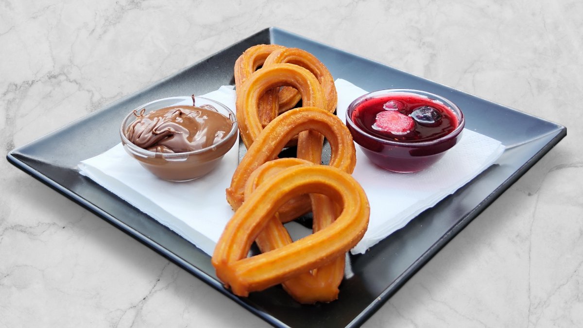 Churros csokoládé öntettel