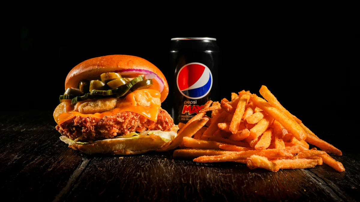 Spicy Chicken Burger menu