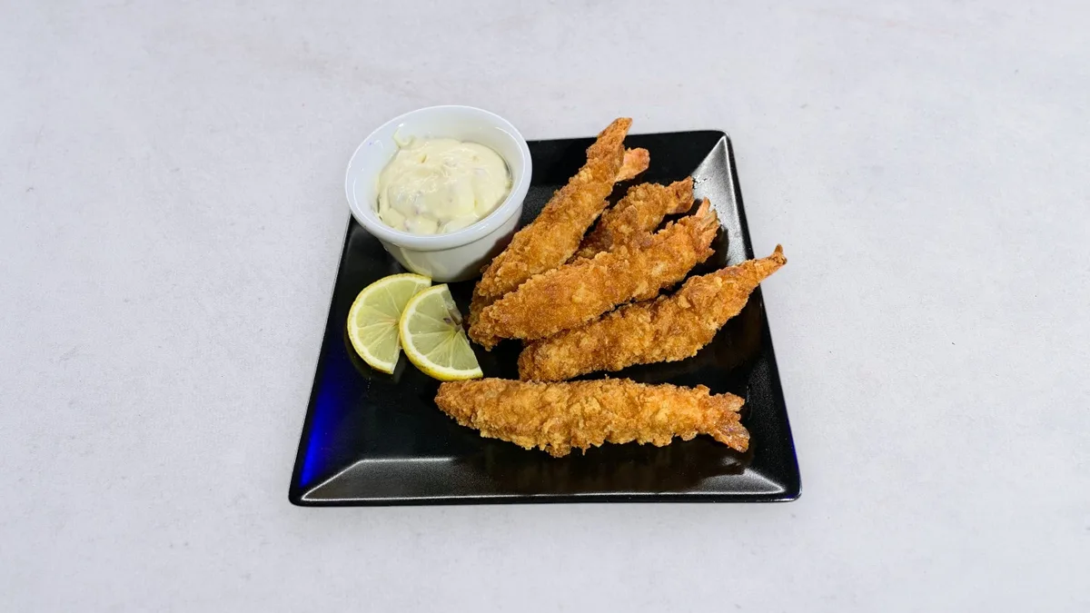 Krewetki w panko z sosem sweet chili