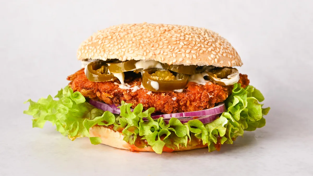 10. Chili Chicken Burger