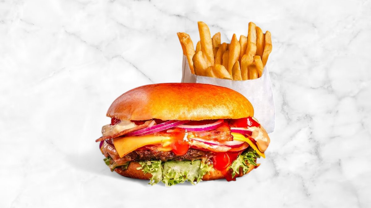 Tasty Burger and fries