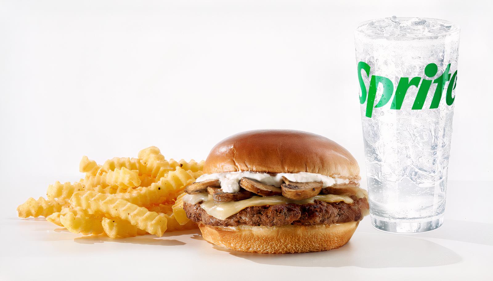 Mushroom Swiss Burger Combo